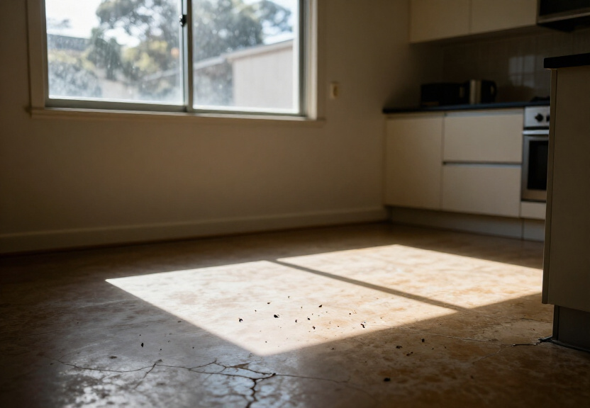 Cockroach infestation in a Campsie apartment before treatment